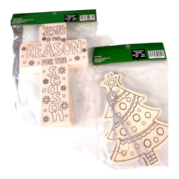 Christmas Craft Cross and Christmas Tree Bundle Supplies - Picture 1 of 4